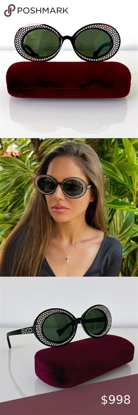 gucci crystal sunglasses|gucci sunglasses unisex.